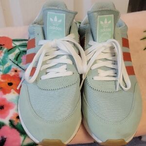 adidas Orange and Green Athletic Shoes